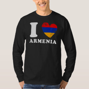 Camiseta Amo la bandera del corazón de Armenia