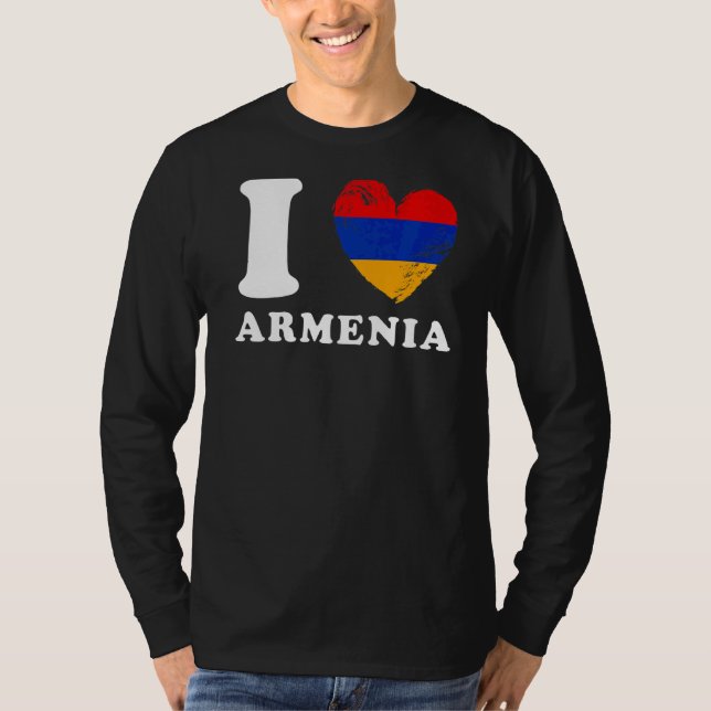 Camiseta Amo la bandera del corazón de Armenia (Anverso)