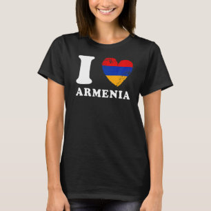 Camiseta Amo la bandera del corazón de Armenia