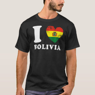 Camiseta Amo la Bandera del Corazón de Bolivia
