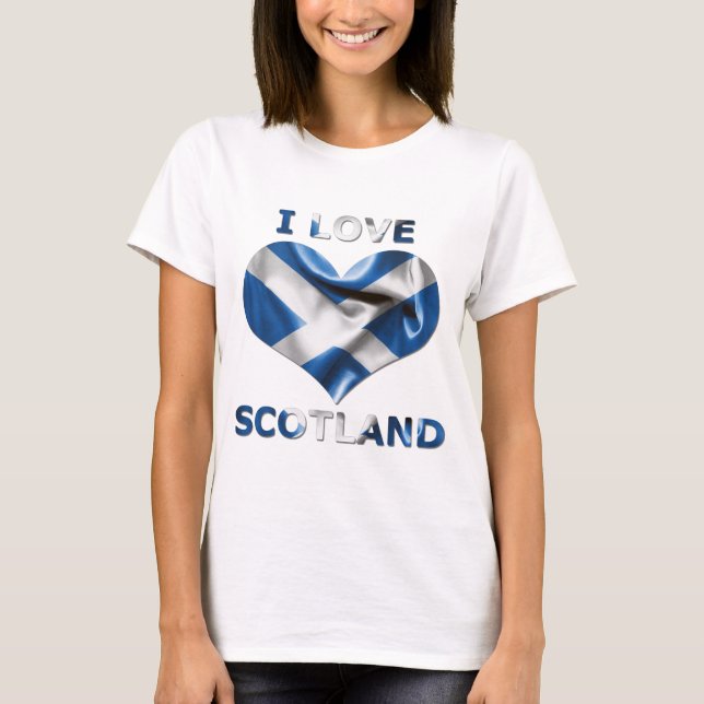 Camiseta Amo la bandera del corazón de Escocia (Anverso)