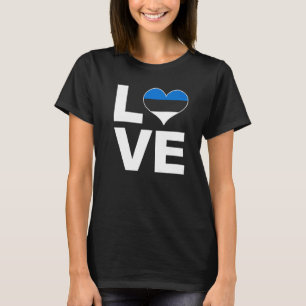 Camiseta Amo la bandera del corazón de Estonia