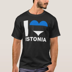 Camiseta Amo la bandera del corazón de Estonia