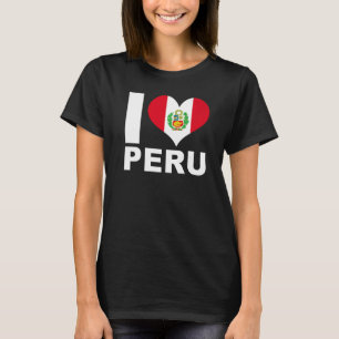 Camiseta Amo la Bandera del Corazón de Perú Perú