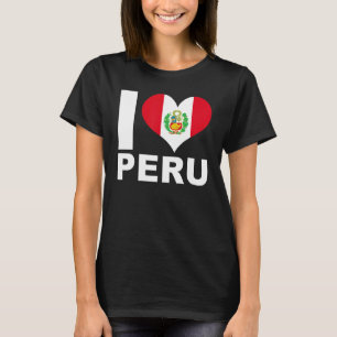 Camiseta Amo la Bandera del Corazón de Perú Perú