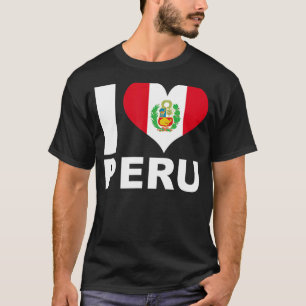 Camiseta Amo la Bandera del Corazón de Perú Perú