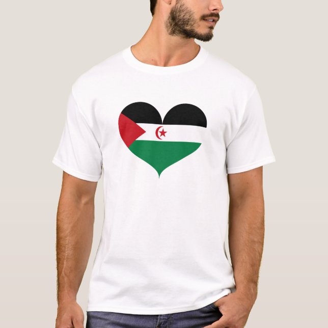 Camiseta Amo la bandera del Sahara Occidental (Anverso)