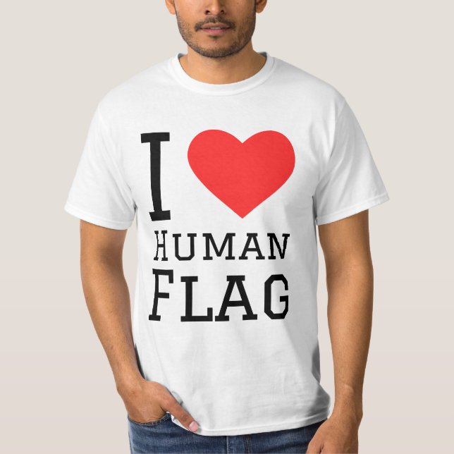 Camiseta Amo la bandera humana (Anverso)