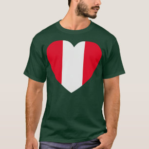 Camiseta Amo la bandera peruana en forma de corazón