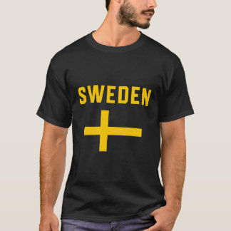 Camiseta Amo la bandera sueca Minimalista de Suecia