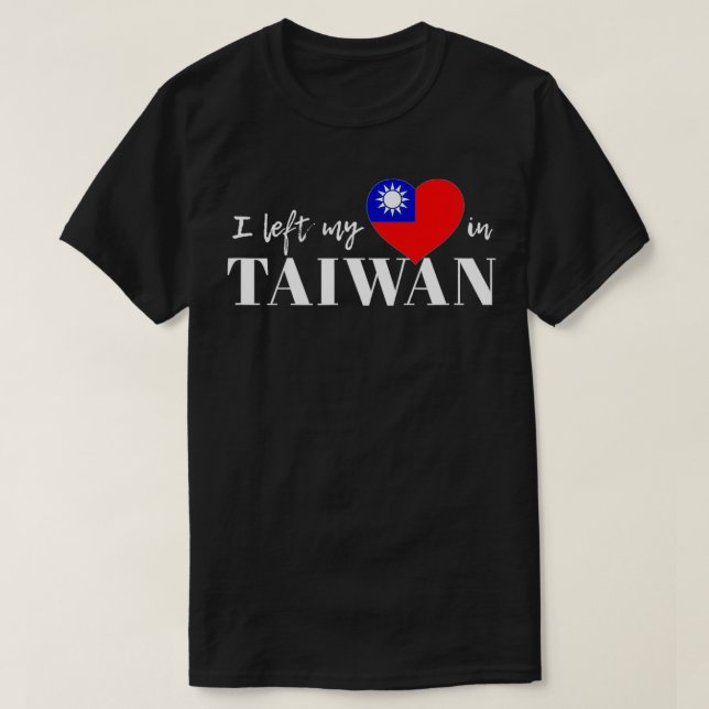 Camiseta Amo la bandera taiwanesa del orgullo taiwanés ROC  (Diseño del anverso)