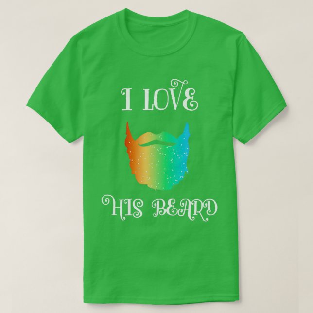 Camiseta Amo la barba Hipster Amigo Amo Pareja 1 (Diseño del anverso)