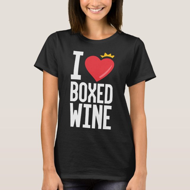 Camiseta Amo la bebida de vino en caja (Anverso)