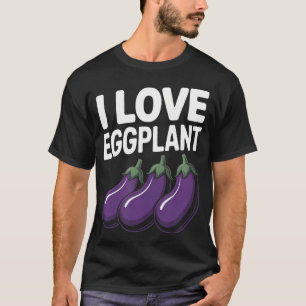 Camiseta Amo la berenjena Humor divertido de verduras