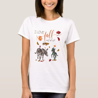 Camiseta Amo la caída por los amantes de los burros