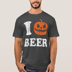 Camiseta Amo la Calabaza de Halloween de Cerveza