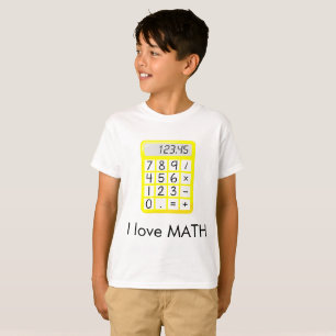 Camiseta Amo la calculadora de la matemáticas