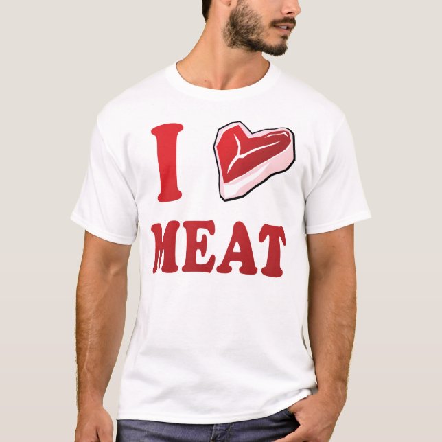 Camiseta Amo la carne (Anverso)