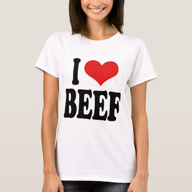 Camiseta Amo la carne de vaca (Anverso)