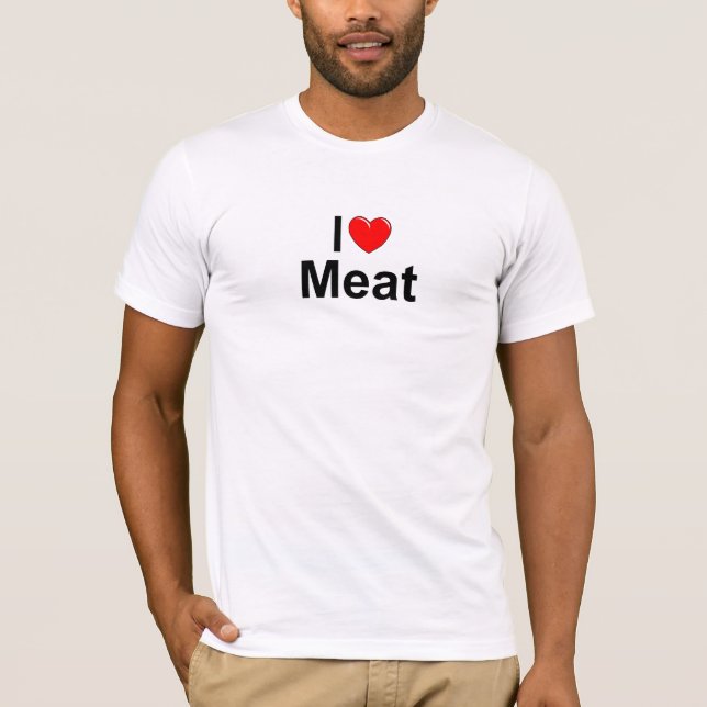 Camiseta Amo la carne (del corazón) (Anverso)