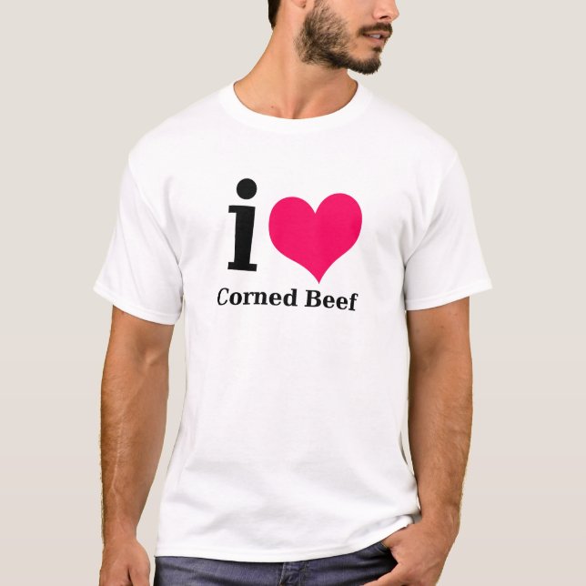 Camiseta Amo la carne en lata (Anverso)