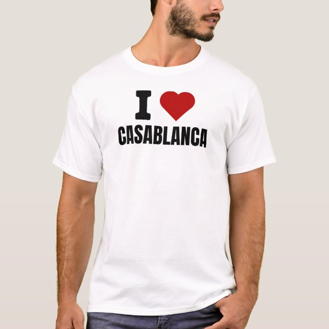 Camiseta Amo la casablanca - corazón de casablanca marrueco (Anverso)