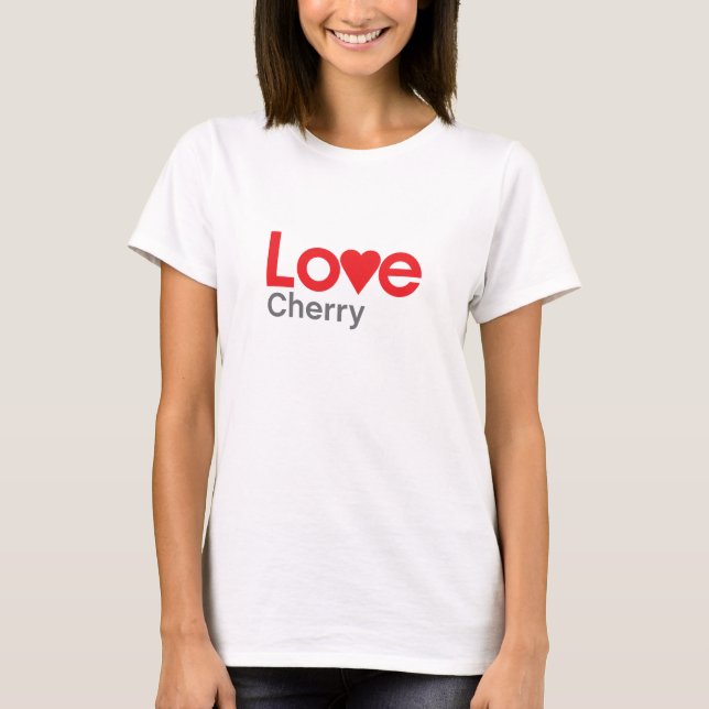 Camiseta Amo la cereza (Anverso)