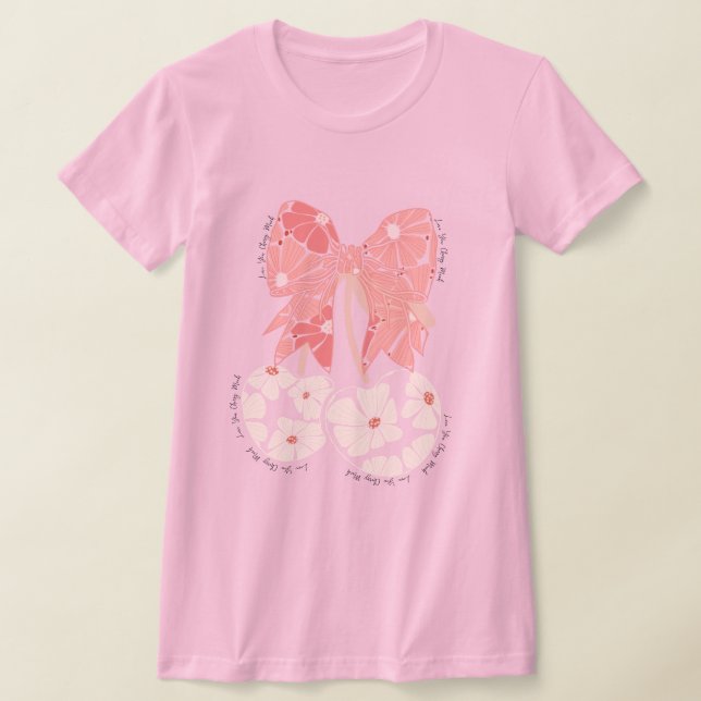 Camiseta Amo la cereza mucho fruta divertida (Distribución)