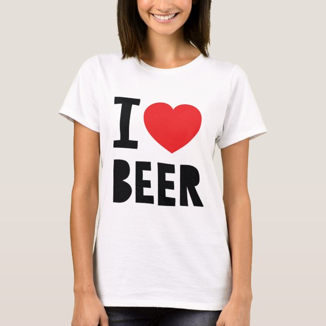 Camiseta Amo la cerveza (Anverso)