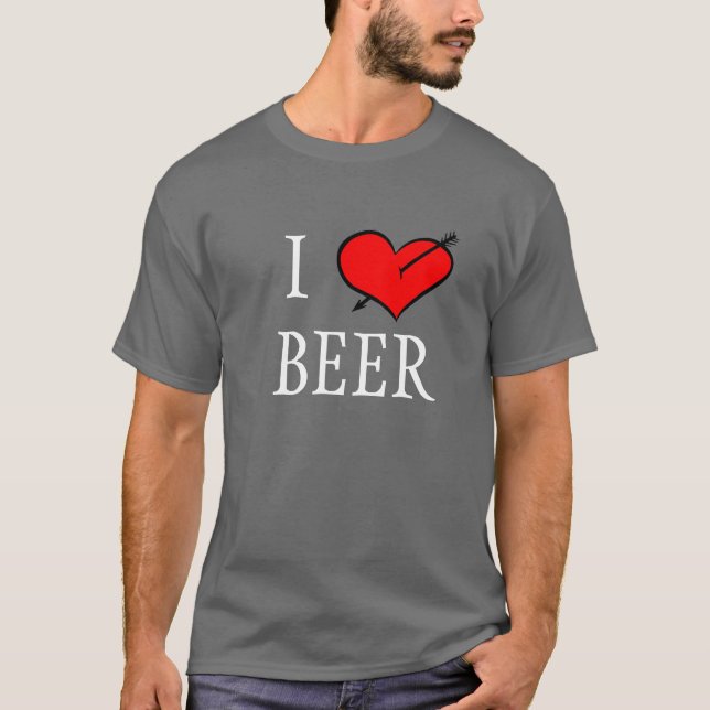 Camiseta Amo la cerveza (Anverso)
