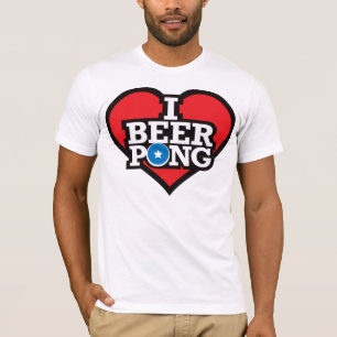 Camiseta Amo la cerveza Pong - rojo