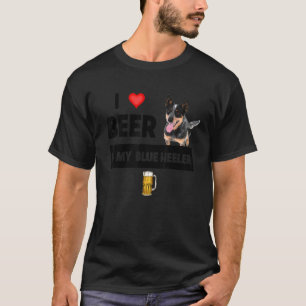 Camiseta Amo La Cerveza Y A Mi Madre Perro Boyero Azul Padr
