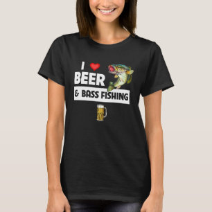 Camiseta Amo la cerveza y la pesca de lubina Lagos Pescador