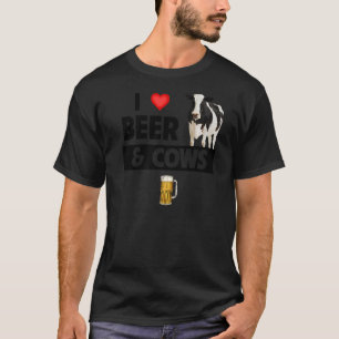 Camiseta Amo la cerveza y las vacas cultivan la granja cris