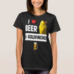 Camiseta Amo la cerveza y los goldfinches el camping de obs