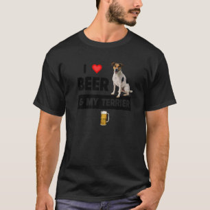 Camiseta Amo La Cerveza Y Mi Jack Russell Terrier Mamá Papá