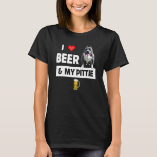 Camiseta Amo La Cerveza Y Mi Mamá Pittie Papá Perro Pitbull
