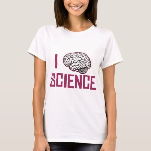 Camiseta Amo la ciencia (el cerebro)