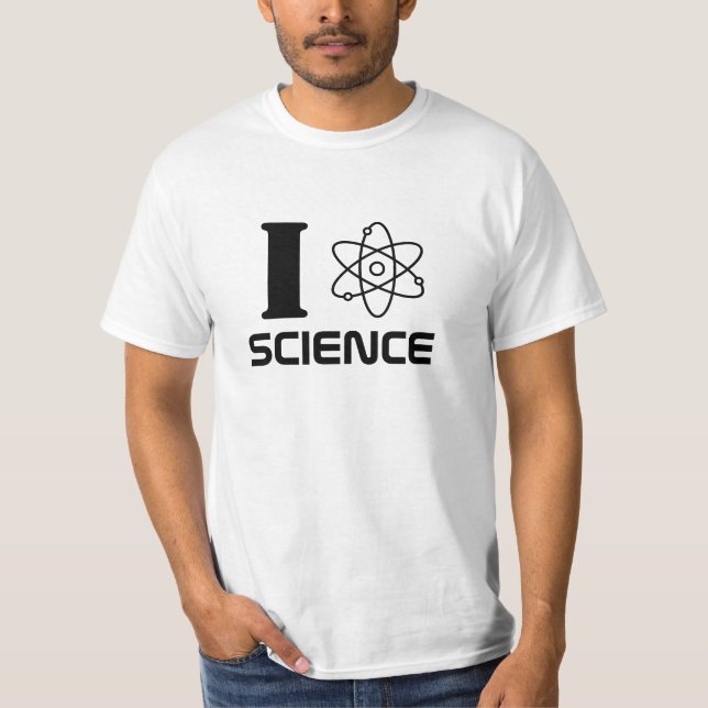 Camiseta Amo la ciencia (el texto negro) (Anverso)
