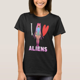 Camiseta Amo la ciencia ficción de los extranjeros
