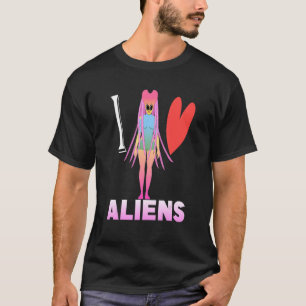 Camiseta Amo la ciencia ficción de los extranjeros