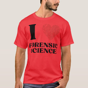 Camiseta Amo la ciencia forenseHombres Criminología femenin