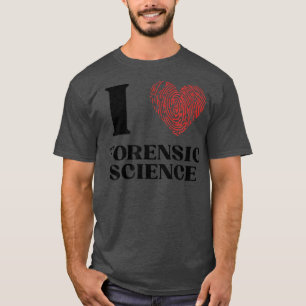 Camiseta Amo la ciencia forenseHombres Criminología femenin