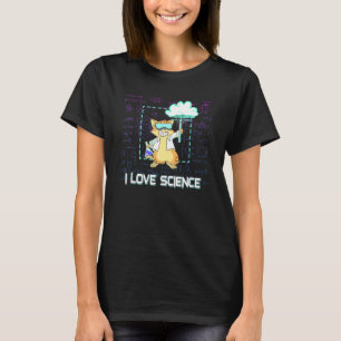 Camiseta Amo la ciencia Química Gato científico genial haci