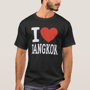 Camiseta Amo la ciudad de Bangkok Gráfico de recuerdo de vi