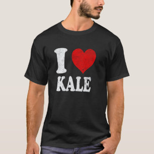Camiseta Amo la Col Kale Vegana Vegetariana Vintage