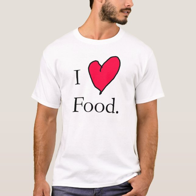 Camiseta Amo la comida (Anverso)