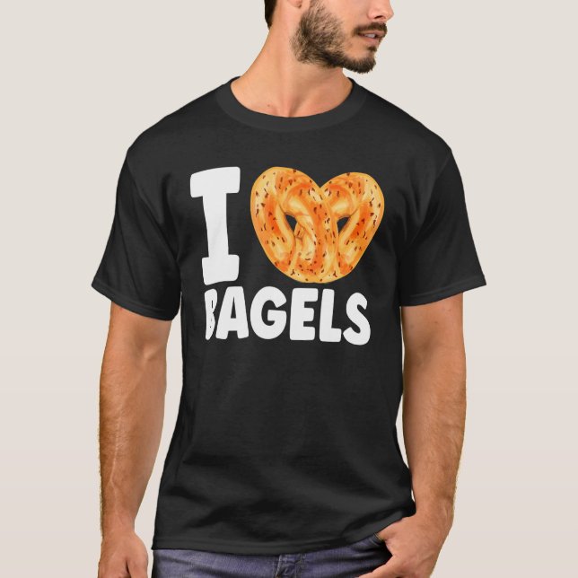Camiseta Amo la comida de panadería de pan de comida de Bag (Anverso)