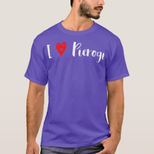 Camiseta Amo la comida del corazón rojo Pierogi de Polonia