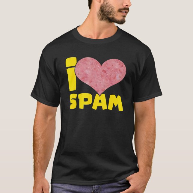Camiseta Amo la comida enlatada de cerdo cocida Spam (Anverso)